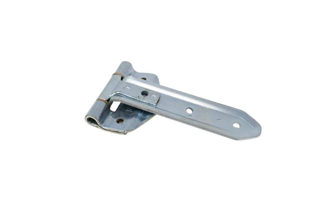 Strap Hinge, Zinc, 8in Long, 3-Hole Bracket