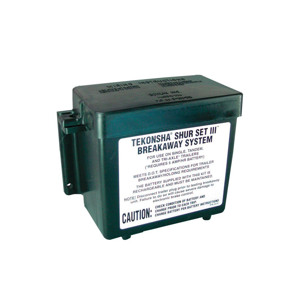 Brake Breakaway Kit Replacement Battery Box - Side Mounted with Mounting Flanges and Top Loaded Lockable