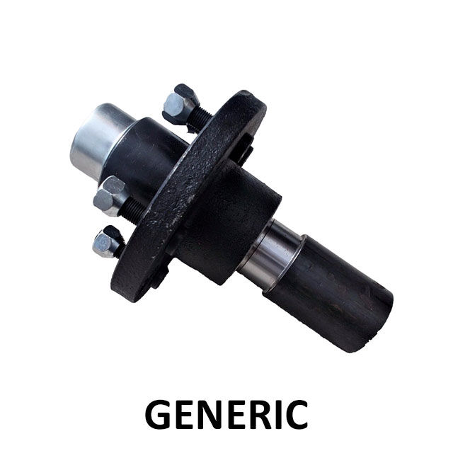 Dexter® Axle End Unit Idler without Brake, 1 3/4" X 3" Shank Size, E-Z Lube® Spindles, 3.5K Capacity Per Pair, 5 on 4.5" Bolt Pattern, Bulk