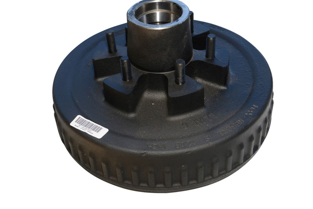 Dexter® Hub-Drum with Studs and Races Only, #42 Spindle, Grease Lube, 6K Capacity Per Pair, 6 on 5.5