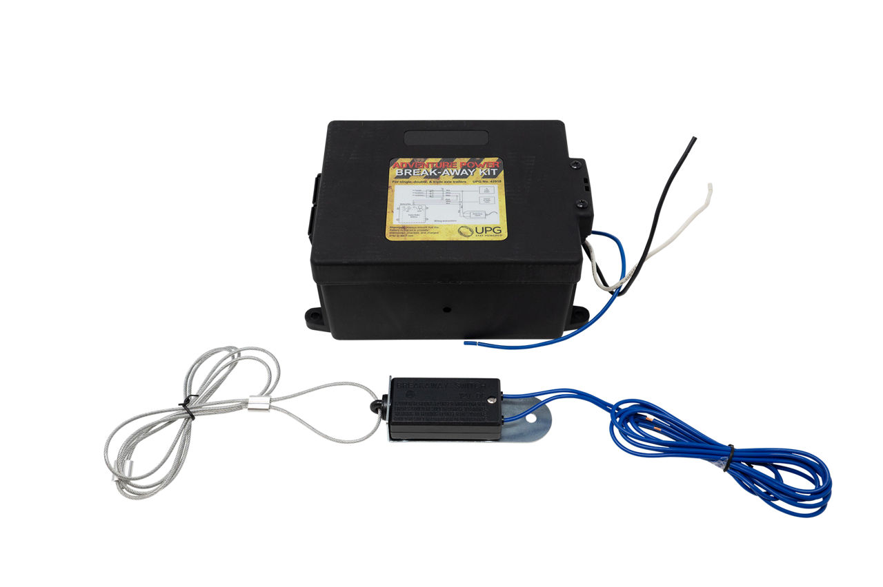 Universal Power® Electric-Over-Hydraulic Emergency Trailer Breakaway Kit 10-Amp Top Load with Charger for 1 - 4 Axles