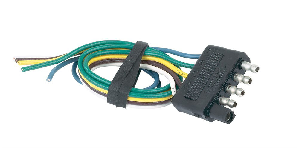 Trailer Electrical Harness: 5 Way 5 Flat Loop 4' Tow Vehicle End