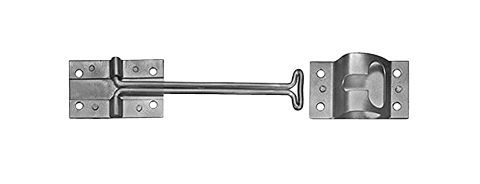 Door Hold Back, 6in T-Hook & Keeper 2pc Style, Zinc Plated