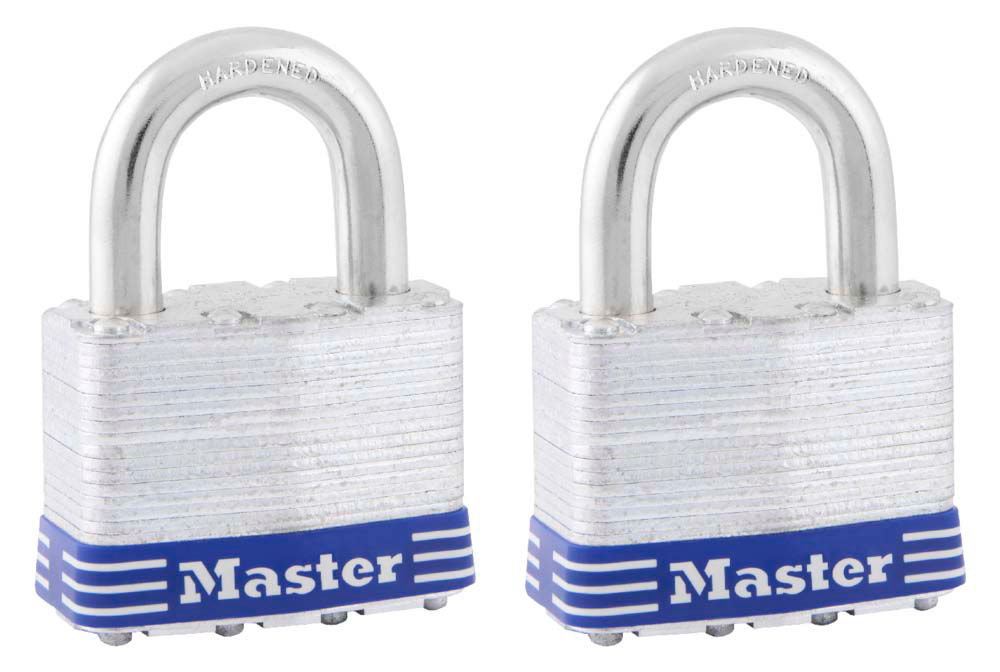 Padlock Set, Laminated, Twin Pack, Keyed Alike