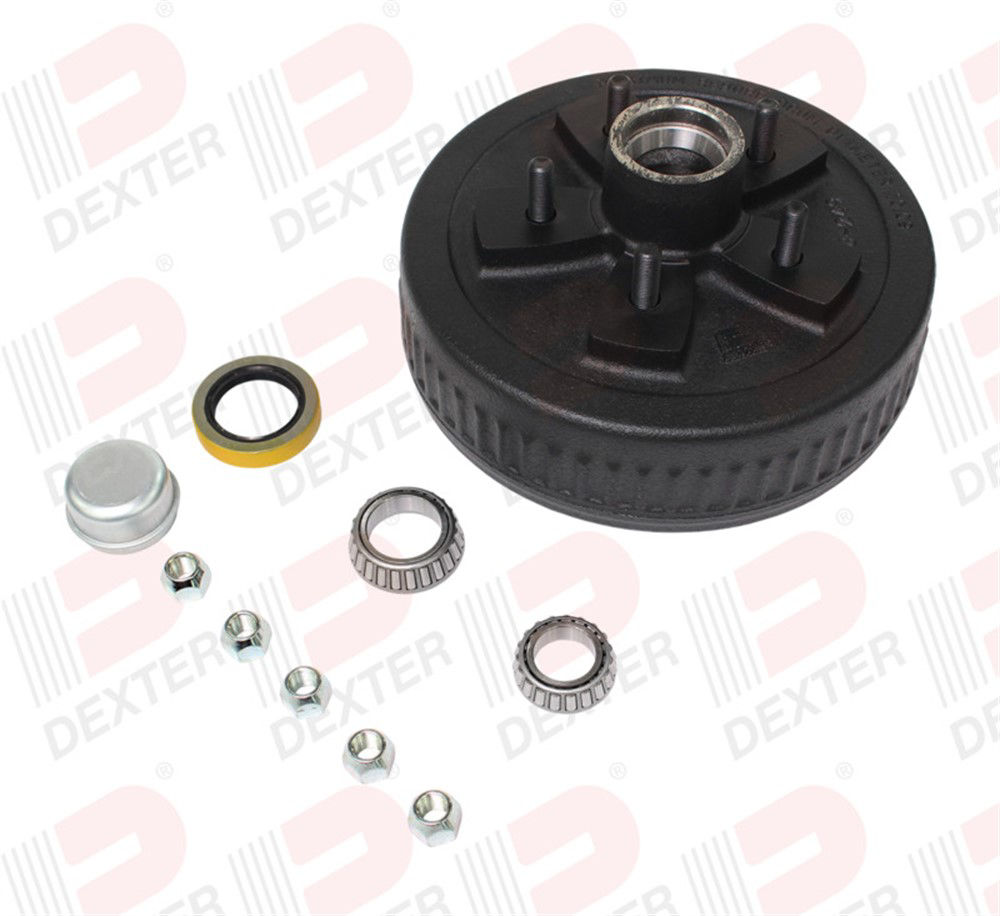 Brake Hub & Drum Pregreased, Boxed & Complete With Spindle Nut Hardware 3.5K 550 1/2" Studs E-Z Lube®
