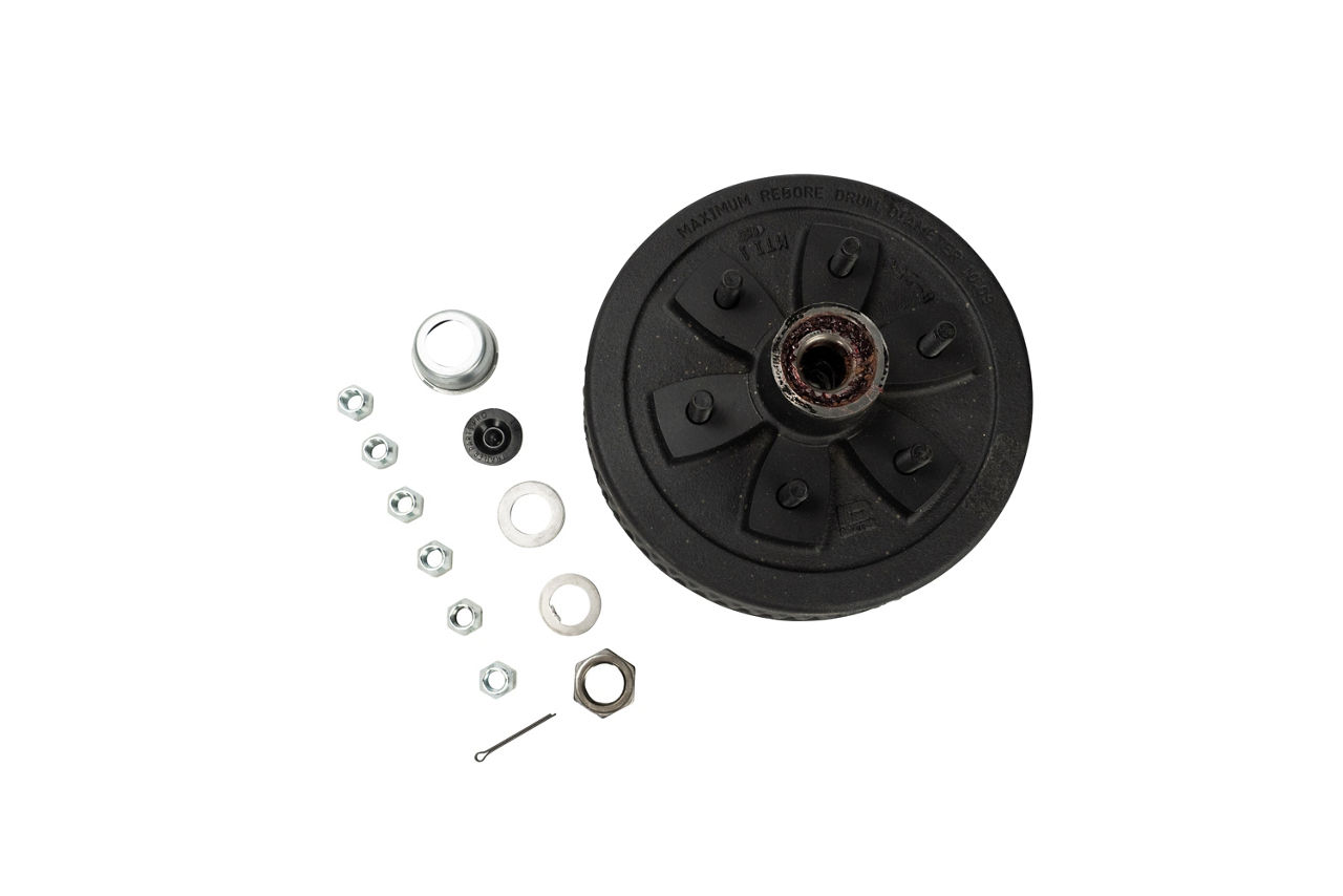 Brake Hub & Drum Pregreased, Boxed & Complete With Spindle Nut Hardware 3.5K 655 1/2