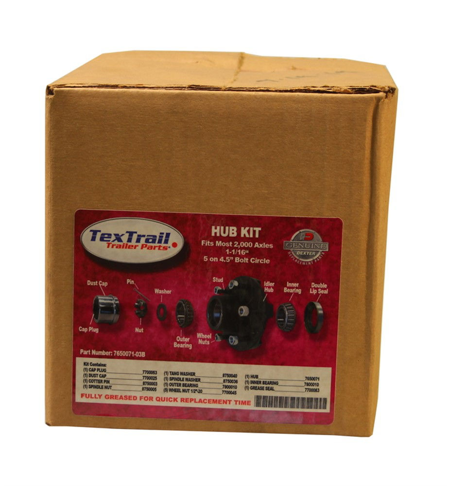 Idler Hub Pregreased, Boxed & Complete With Spindle Nut Hardware 2.2K 545 1/2" Studs E-Z Lube®