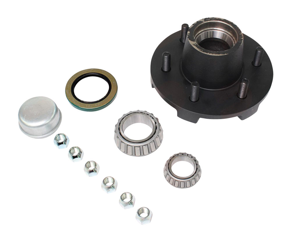 Idler Hub Pregreased, Boxed & Complete With Spindle Nut Hardware 6K 655 1/2" Studs E-Z Lube® 2.25 Seal
