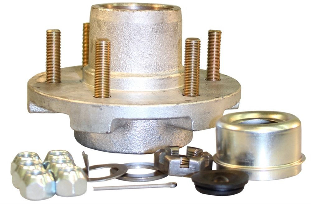 Galvanized Idler Hub Pregreased, Boxed & Complete With Spindle Nut Hardware 6K 655 1/2