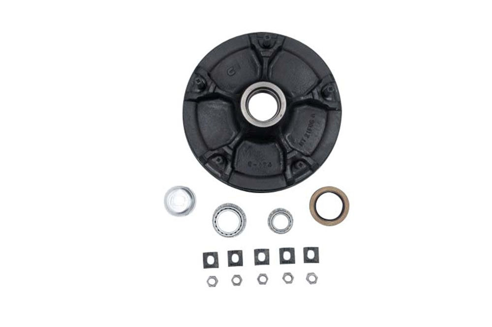 Hub-Drum Kit, Loose Components, 5 Spoke Utility, 6,000-7,000 Lbs Per Pair, Fits 12 X 2" Brakes, 2.250" Seal, for #42 Grease Spindle