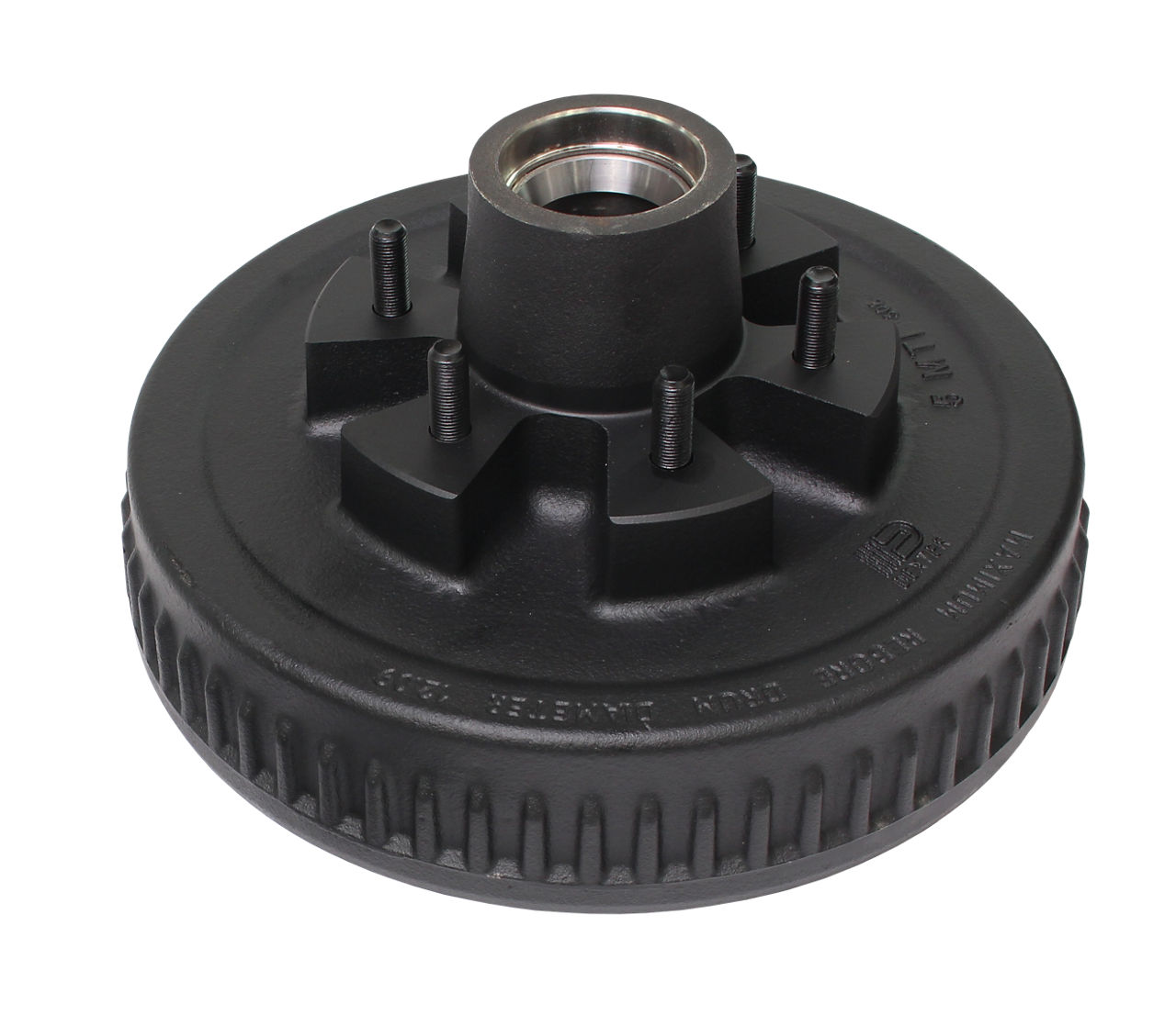 Hub-Drum with Studs and Races Only, #42 Spindle, Grease Lube, 5.2K, 6K Capacity Per Pair, 6 on 5.5" Bolt Pattern, Bulk