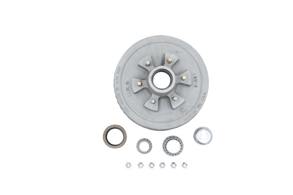 Hub-Drum Kit, Loose Components, 655, GAL-DEX® Finish, 6,000 Per Pair, Fits 12 X 2" Brakes, 2.250" Seal, for #42 Grease Spindle