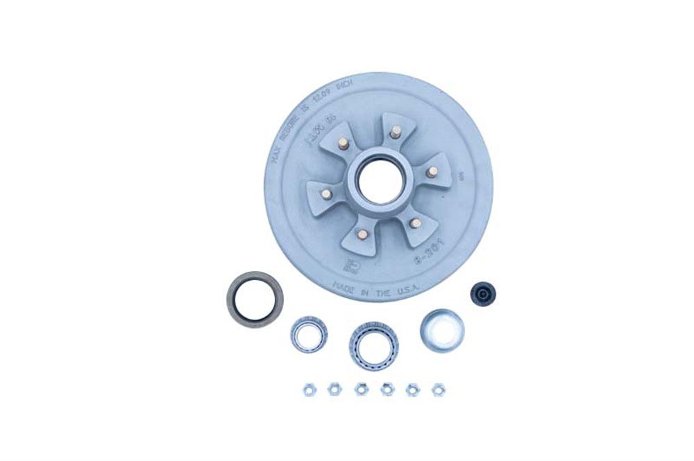 Hub-Drum Kit, Loose Components, 655, GAL-DEX® Finish, 6,000 Per Pair, Fits 12 X 2" Brakes, 2.250" Seal, for #42 E-Z Lube® Spindle
