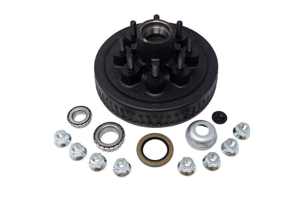 Hub-Drum Kit, Loose Components, 865, 5,200-7,000 Lbs Per Pair, Fits 12 X 2" Brakes, 2.250" Seal, 5/8"" Studs, for #42 Grease Spindle