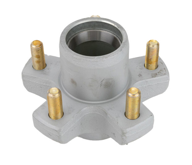 Idler Hub with Studs and Races Only, BT8 Spindle, Grease Lube, 2.2K Capacity Per Pair, 5 on 4.5" Bolt Pattern, 5-1/2" Idler Hub Flange Diameter Bulk, GAL-DEX Marine Finish