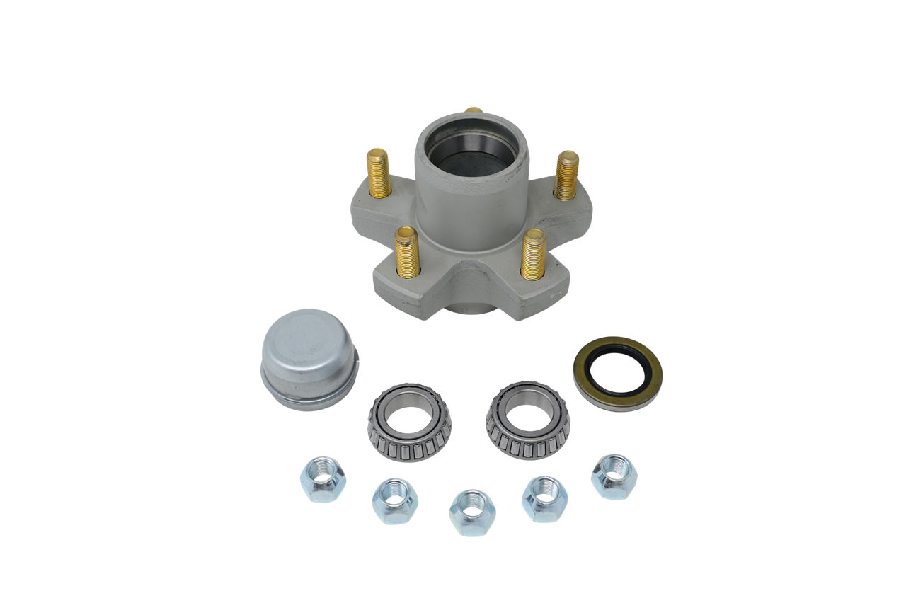 Hub Kit Complete, Loose Components, 545, Gal-Dex Finish, 5-1/2" Flange Diameter, 2,200 Capacity Per Pair, For BT8 Grease Spindle