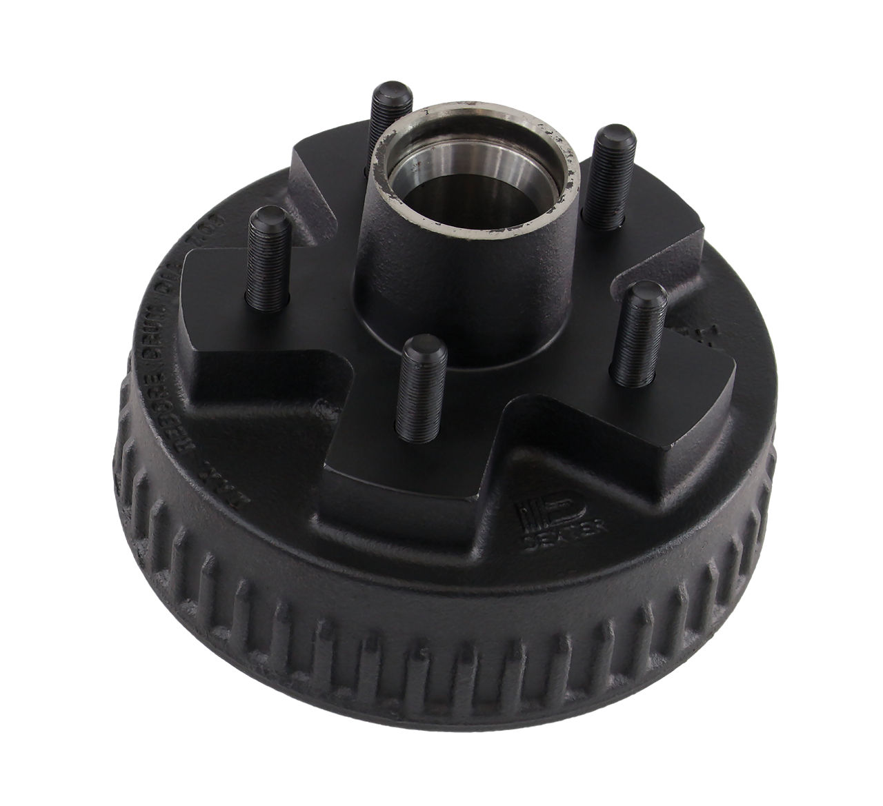 Hub-Drum with Studs and Races Only, BT8 Spindle, Grease Lube, 2.2K Capacity Per Pair, 5 on 4.5" Bolt Pattern, Hub Flange Diameter, Bulk