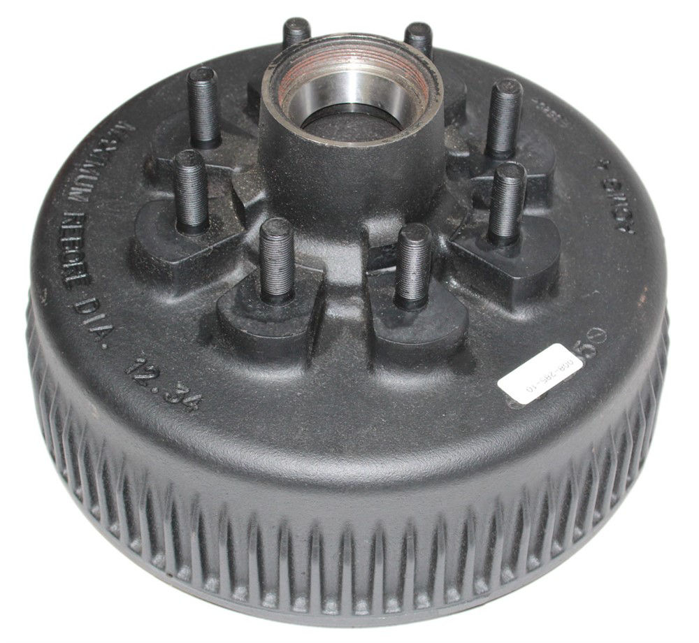 Non-ABS Hub-Drum With Stud And Races Oil Bath Lube, Capacity Per Pair, 8 on 6.5" Bolt Pattern, 5/8" Studs, Bulk