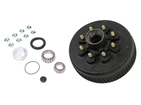 Hub-Drum Kit, Loose Components, 865, 8,000 Lbs Per Pair, Fits 12-1/4 X 3-3/8" Brakes, ABS, 4.75" Pilot, 9/16" Cone Nuts, Oil Bath Lube