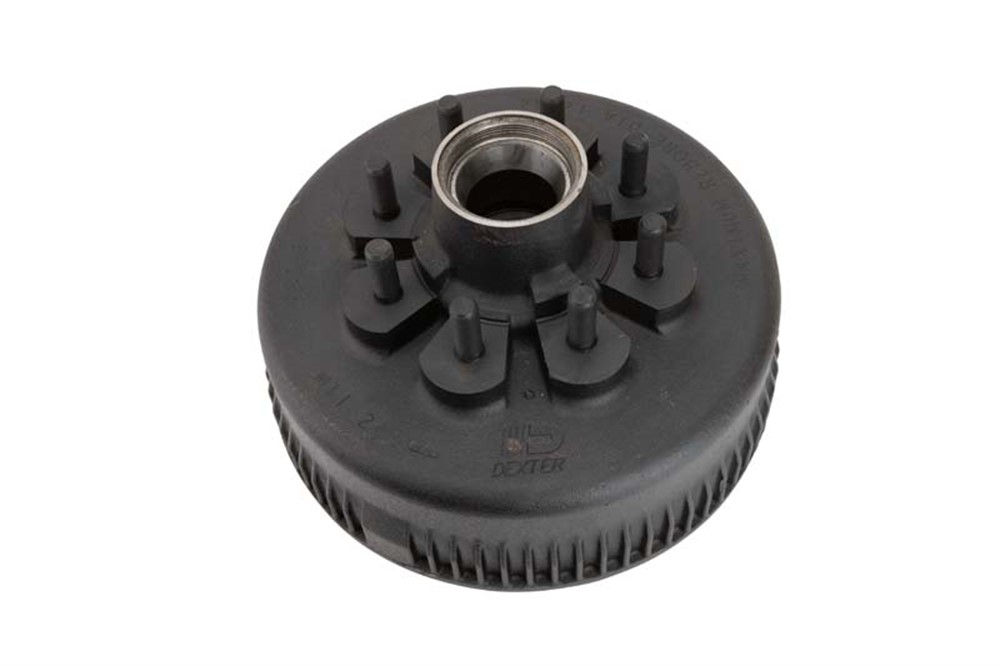 ABS Hub-Drum with Studs and Races Only Oil Bath Lube, Capacity Per Pair, 8 on 6.5" Bolt Pattern, 5/8" Studs, Bulk