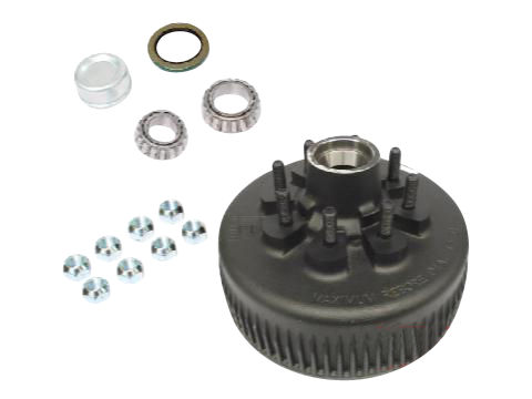 Hub-Drum Kit, Loose Components, 865, 8,000 Lbs Per Pair, Fits 12-1/4 X 3-3/8" Brakes, ABS, 4.75" Pilot, 5/8" Flange Nuts, E-Z Lube®