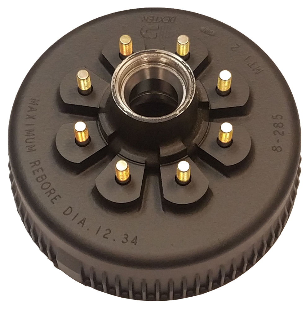 Hub-Drum Kit, Loose Components, 865, 8,000 Lbs Per Pair, Fits 12-1/4 X 3-3/8" Brakes, Non-ABS, 4.75" Pilot, 9/16" Cone Nuts, Oil Bath Lube