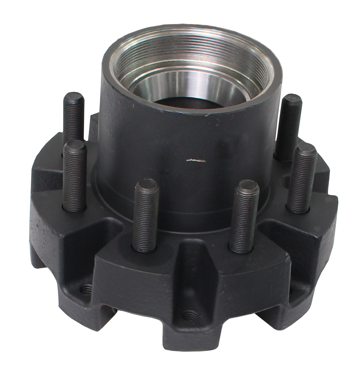 Hub with Studs and Races Only Oil Bath 9K, 10K GD Capacity Per Pair, 8 on 6.5" Bolt Pattern, Hub Pilot, Bulk