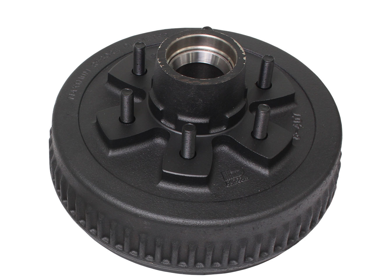 Hub-Drum with Studs and Races Only, #44 Spindle, Grease Lube, 4.4K Capacity Per Pair, 6 on 5.5" Bolt Pattern, Bulk