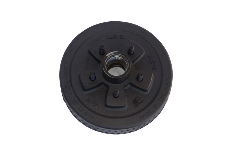 Dexter® Hub-Drum with Studs and Races Only, #84 Spindle, Grease Lube, 3.5K Capacity Per Pair, 5 on 4.5