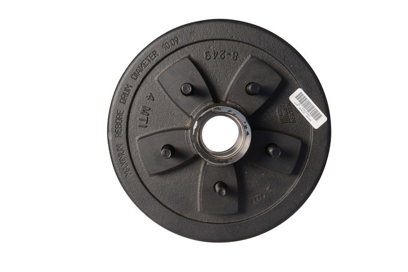 Hub-Drum with Studs and Races Only, #84 Spindle, Grease Lube, 3.5K Capacity Per Pair, 5 on 5" Bolt Pattern, Bulk
