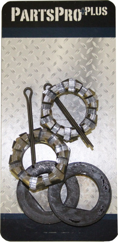 Spindle Nut Package 1" Round Washer, Castle Nut, Washer & Cotter Pin