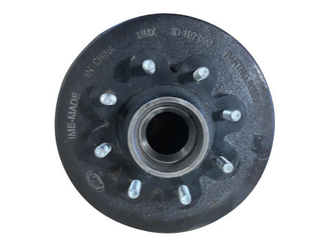 Rockwell American Hub/Drum With Studs And Races, 8K Capacity Per Pair, #42 Spindle, Oil Bath Lube, 8 on 6.5" Bolt Pattern, 9/16" Stud Diameter, 4.75" Pilot Diameter