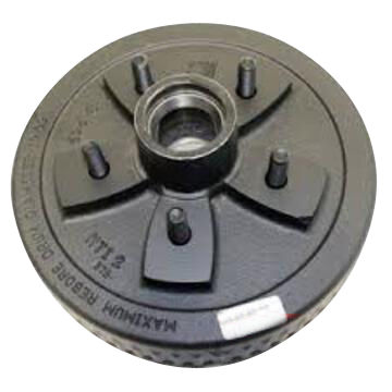Rockwell American Hub/Drum With Studs And Races, 8K Capacity Per Pair, #42 Spindle, Posi-Lube®, 8 on 6.5" Bolt Pattern, 5/8" Stud Diameter, 4.75" Pilot Diameter