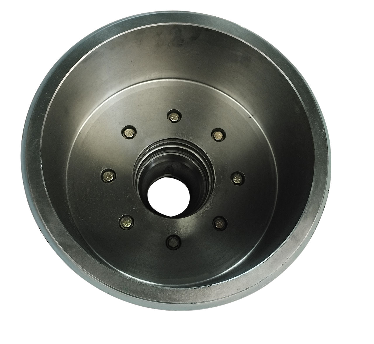 Rockwell American Hub/Drum, 12K Capacity Per Pair, 4.75" Pilot Diameter, #160 Spindle, Oil Bath Lube, 8 on 6.5" Bolt Pattern, 5/8" Stud Diameter, Two Piece Unit