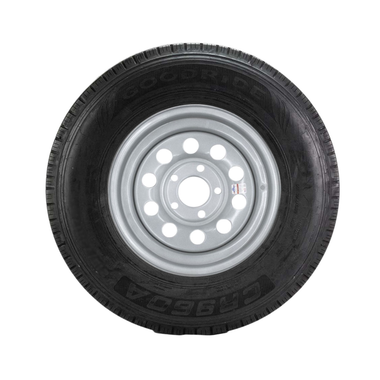 ST205/75R15D, GOODRIDE 15” X 6”, 5-4.5, MOD SILVER