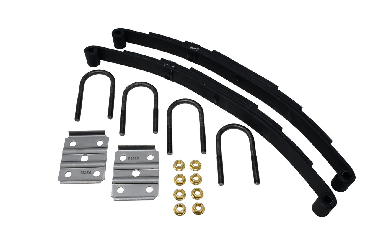 Axle Springs and U-Bolt Kit, 2Ea 1750# 25.25 4 Leaf Springs, 1/2" U-Bolts (Apubr1)
