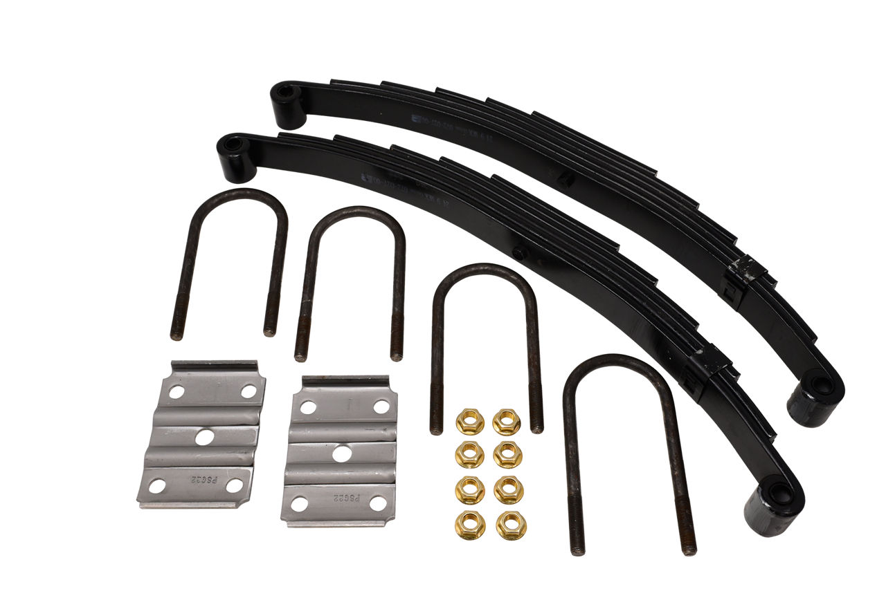 Axle Springs and U-Bolt Kit 3500# 25.25 6 Leaf Springs with U-Bolt Kit (Apubr2)