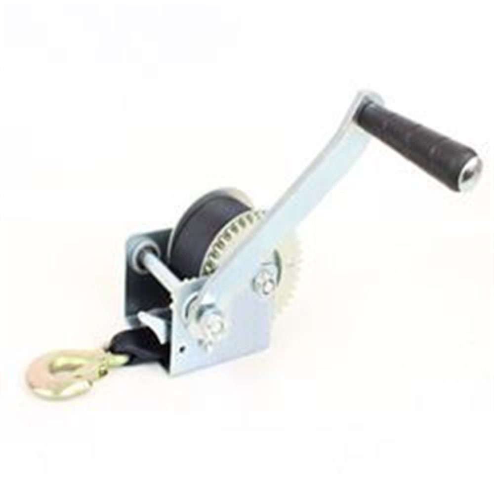 600-lbs Capacity Manual Hand Winch with strap and hook /Strap And Hook 2