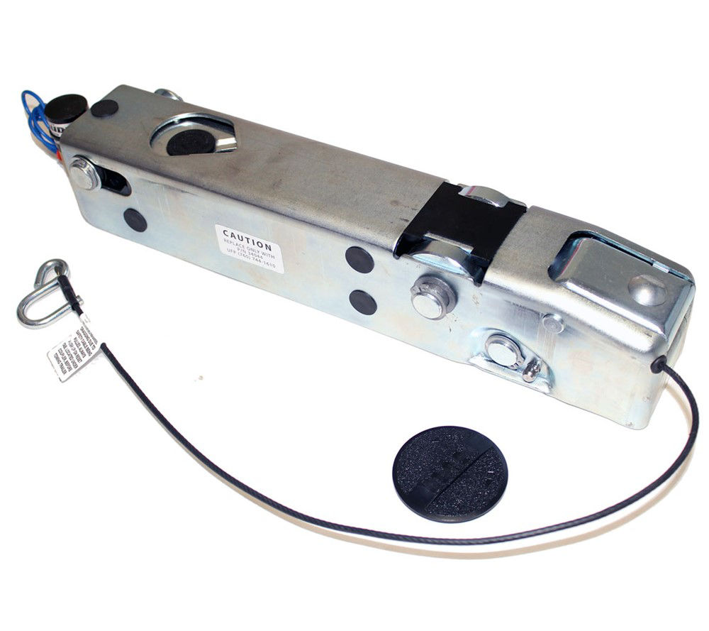 2" Ball, 7.5K Surge Brake Actuator Coupler Model DX7.5L, Inner Member Slide Top Mount for Disc Brake Systems, Zinc, Over-Center Low-Profile Latch
