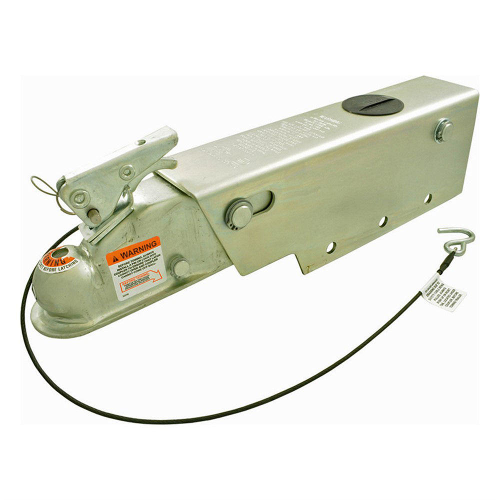2" Ball, 7.5K Surge Brake Actuator Coupler Model DX7.5L, Top Mount Bolt-On Top Mount for Disc Brake Systems, Zinc, Lever Latch Latch