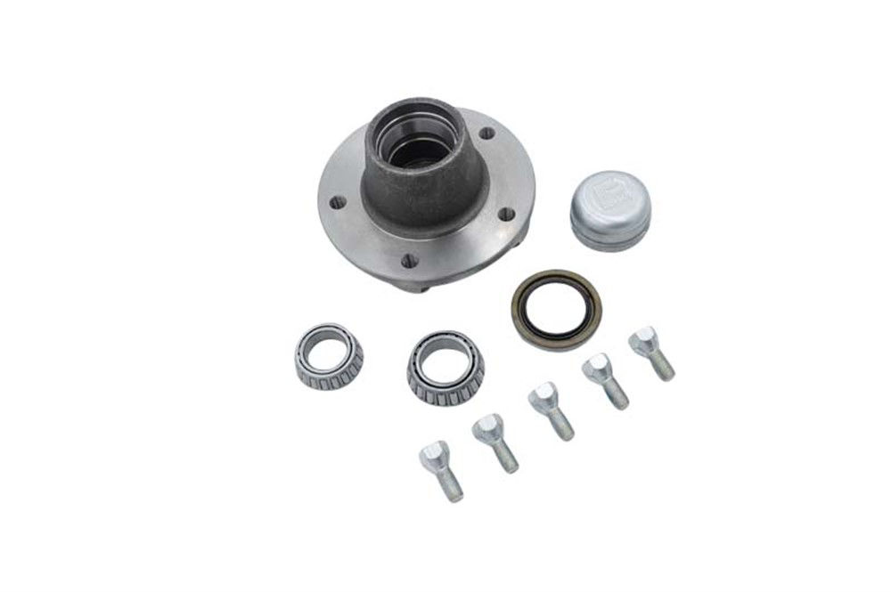 Agricultural Complete Idler Hub Assembly, AS2500F Spindle, Grease Lube, 5K Capacity Per Pair, 5 on 5.5" Bolt Pattern, Bulk