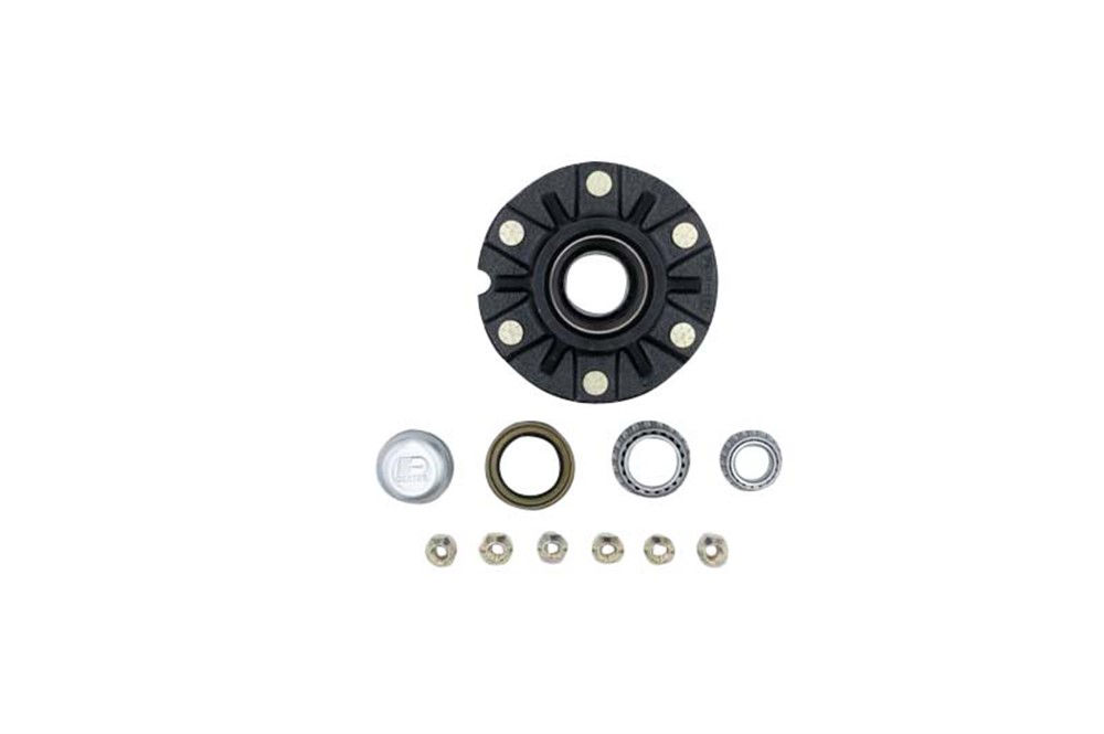 Agricultural Complete Idler Hub Assembly, AS3500F Spindle, Grease Lube, 7K Capacity Per Pair, 6 on 6" Bolt Pattern, Bulk