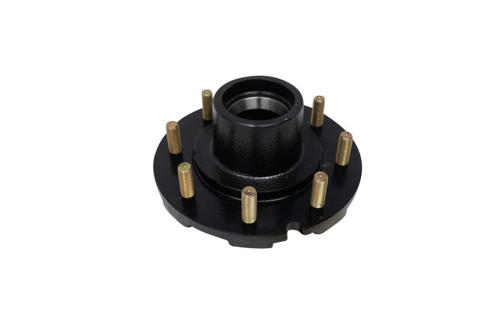 Agricultural Idler Hub Only with Studs and Races Only, AS6000F Spindle, Grease Lube, 6K Capacity Per Pair, 8-Bolt, 8" Bolt Circle, Bulk