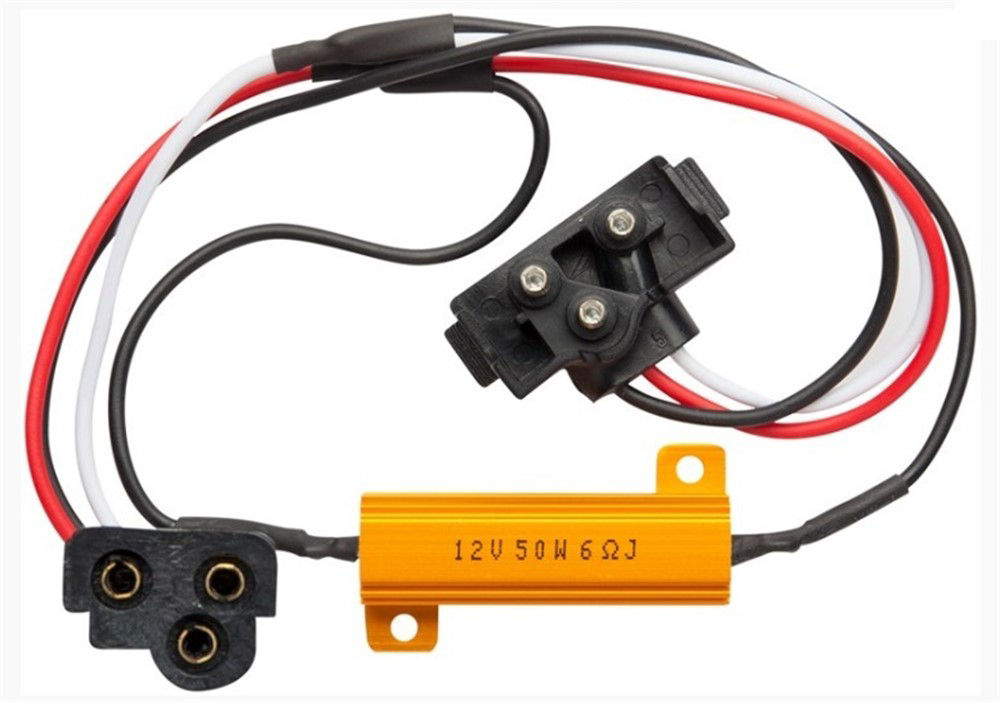 Optronics® LED 3-Wire Plug with Resistor In-Line Resistor Harness Male and Female Pins - For PL-3 Light Termination - 10