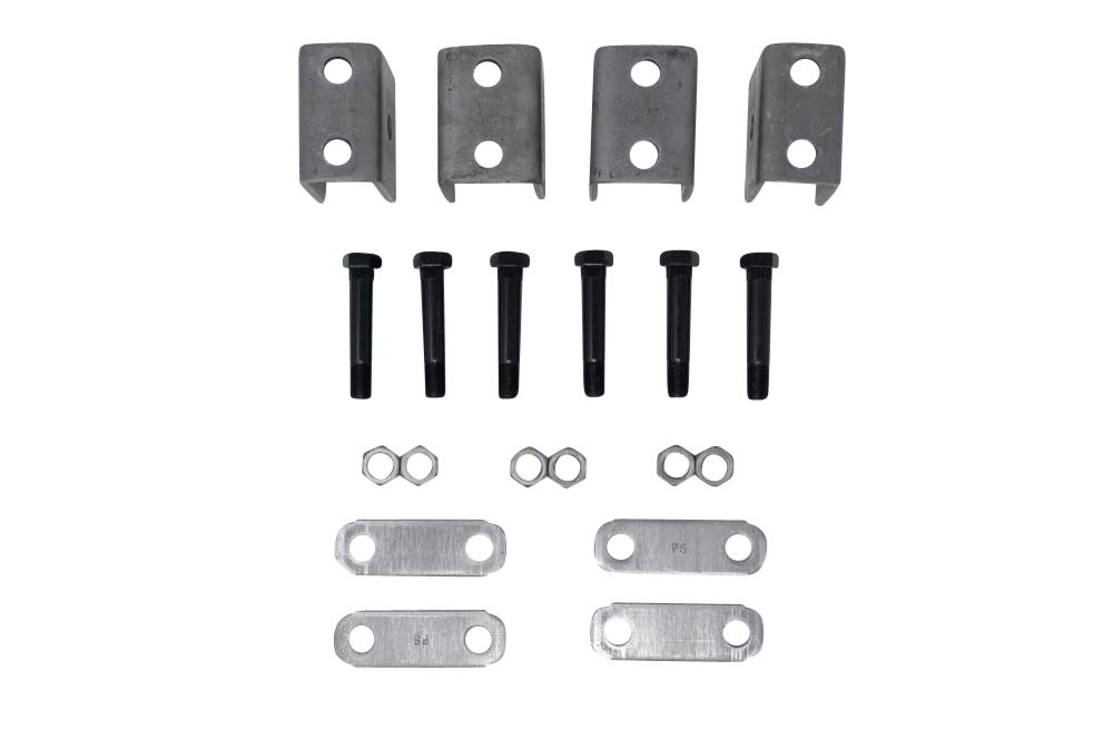 Single Axle Hanger Kit, 1 3/4" Double Eye Springs (2,000-7,000 LBS. Axles) - Short Hanger - Short Strap - No Bushings