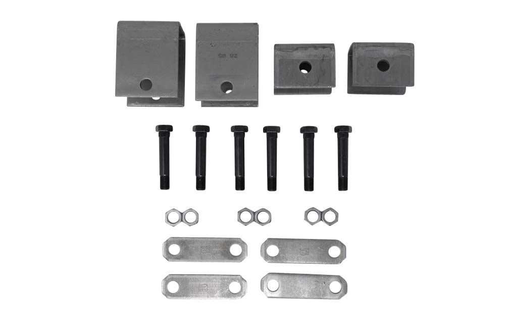Single Axle Hanger Kit, 1 3/4" Double Eye Springs (2,000-7,000 LBS. Axles) - Tall Hanger - Long Strap - No Bushings