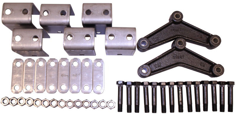 Tandem Axle Hanger Kit, For 1 3/4 Double Eye Springs