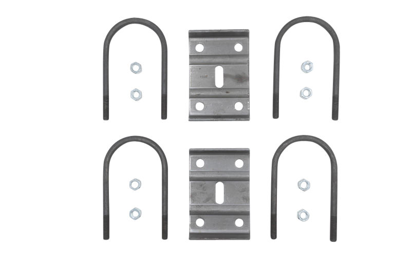 U-Bolt Kit, 12K - 16K Heavy Duty for 5" Round Axle Tube, 3/4"-10 Rod Diameter, 9 5/8" Long, Plain Finish