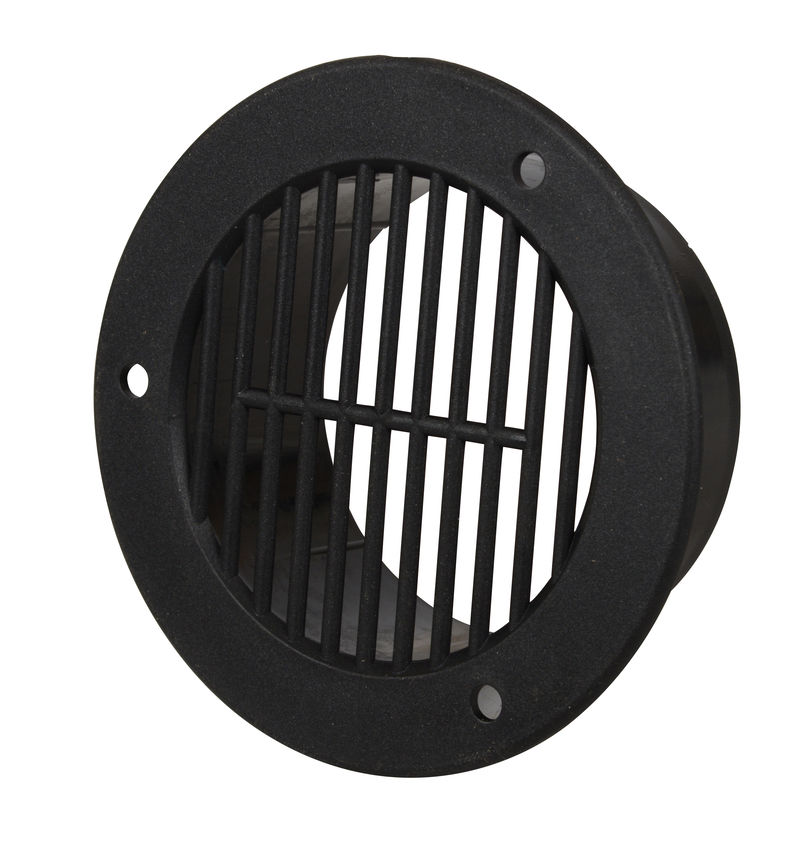 Air Vent Tube, Black Interior, Tempered Safety Glass, Fits 3