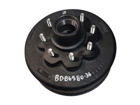 8K 8/6.5 H-D KIT C/W 8,000LB 8 ON 6.5 BOLT PATTERN HUB-DRUM, 9/16